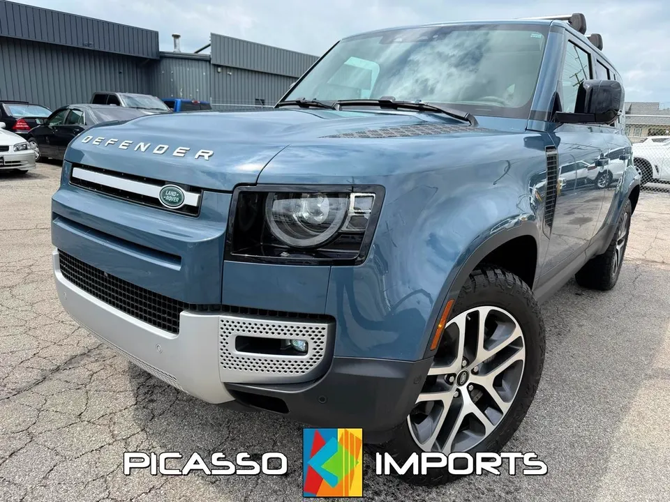 2020 Land Rover Defender 110 First Edition AWD, Dark Blue, photo 1 at Picasso Imports Westfield, Indiana