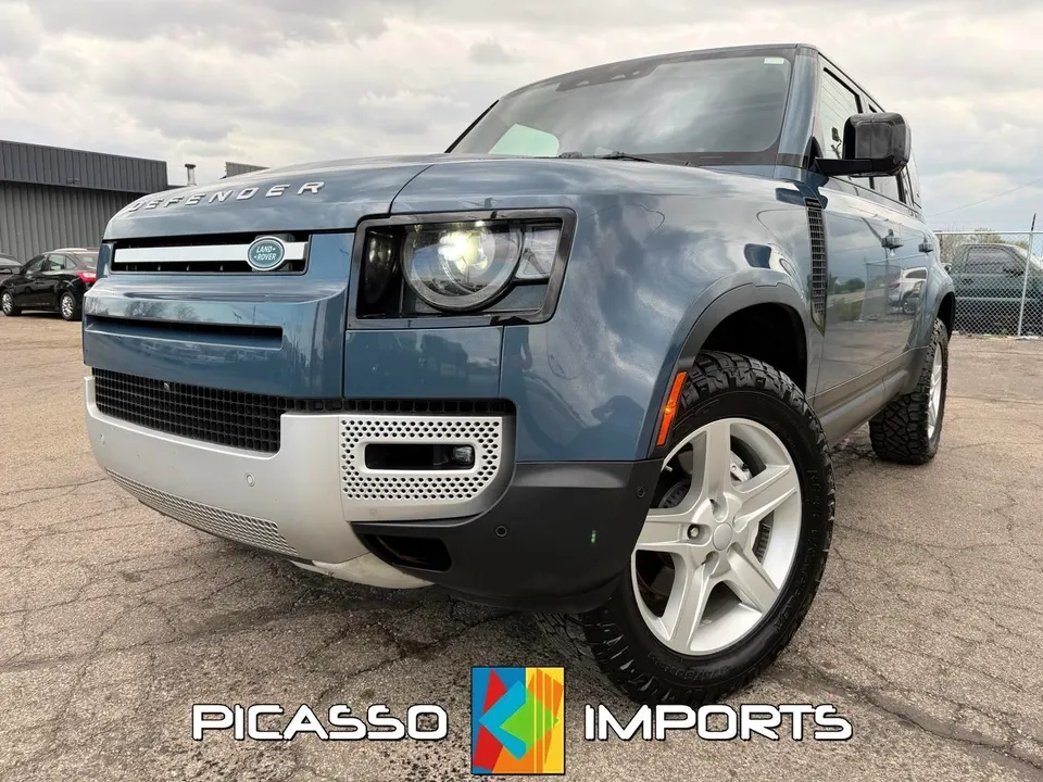 2020 Land Rover Defender 110 HSE AWD, Dark Blue, photo 1 at Picasso Imports Westfield, Indiana