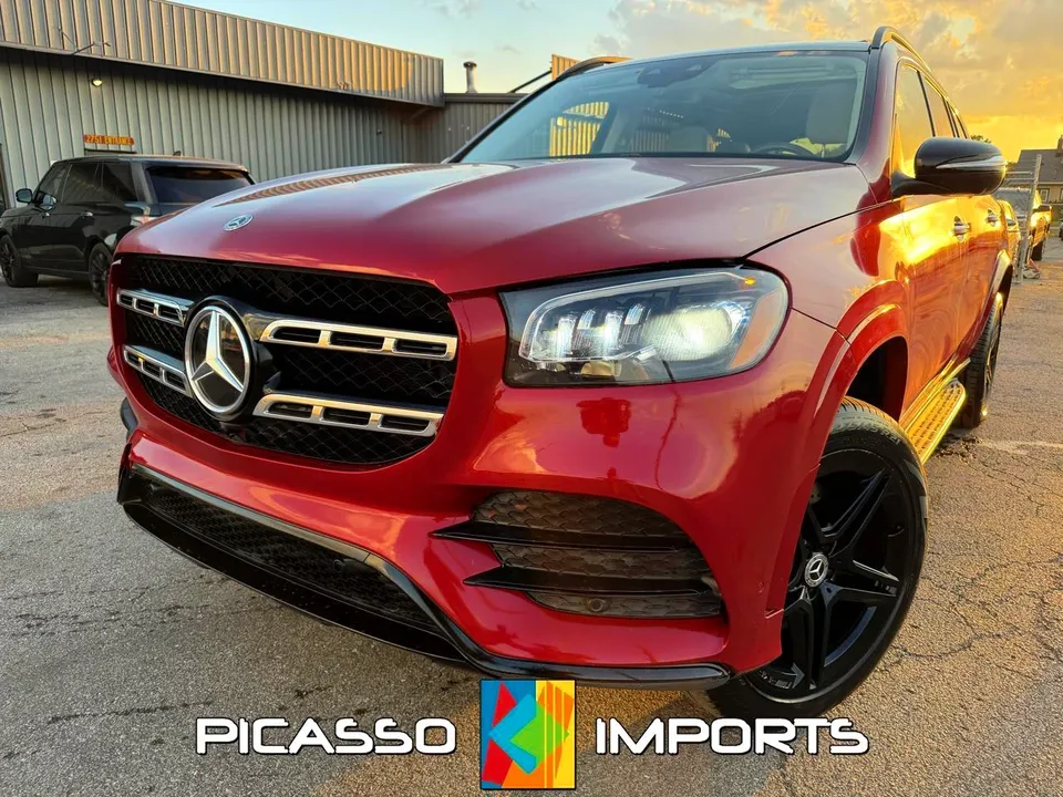 2021 Mercedes-Benz GLS GLS 580 4MATIC SUV, Burgundy, photo 1 at Picasso Imports Westfield, Indiana